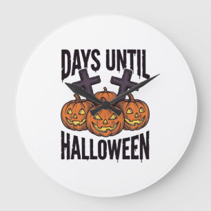 Relógio Grande Camisa de Contagem Regressiva de Halloween Design