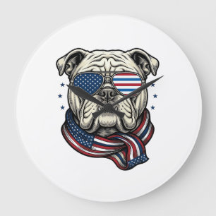 Relógio Grande Camisa de desenho de gravação vintage Patriotic Bu