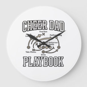 Relógio Grande Camisa de Design Vetorial Vintage Cheer Dad Playbo