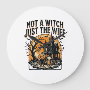 Relógio Grande Camisa de Esposa de Halloween Design de Casa Assom