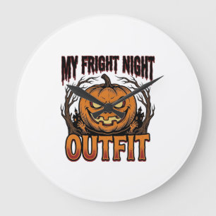 Relógio Grande Camisa de Fantasia de Halloween Traje de Abóbora A
