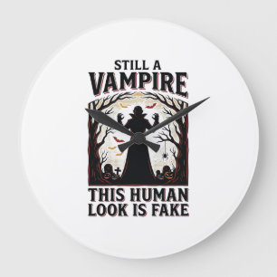 Relógio Grande Camisa de Fantasia de Vampiro Divertida Disfarce H