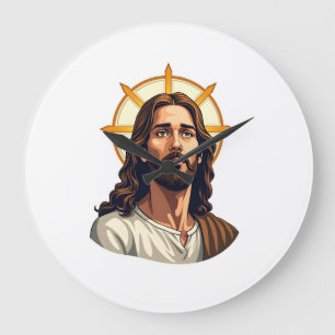 Relógio Grande Camisa de Gravura Vintage Estrela de Belém Cristo
