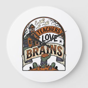 Relógio Grande Camisa de Halloween para Professores Professores A