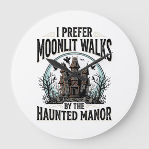 Relógio Grande Camisa de Halloween Vintage Engraçada Passeios Cas