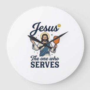 Relógio Grande Camisa de Jesus Pickleball O Que Serve