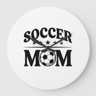 Relógio Grande Camisa de Mãe de Futebol Vintage Design Vetorial_1