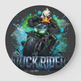 Relógio Grande Camisa de Motoqueiro Pato 3D Cyber Duck