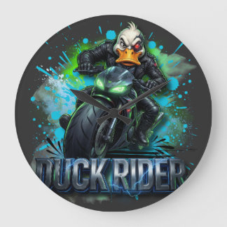 Relógio Grande Camisa de Motoqueiro Pato 3D Cyber Duck