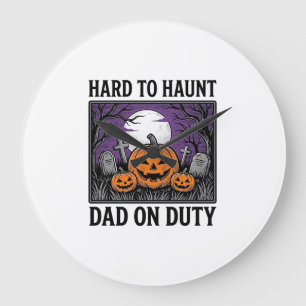 Relógio Grande Camisa de Pai de Halloween Difícil de Assombrar Pa