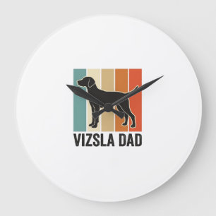 Relógio Grande Camisa de Pai de Vizsla Vintage para Amantes de Cã