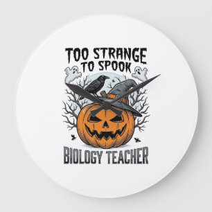 Relógio Grande Camisa de professora de biologia de Halloween Corv