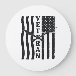 Relógio Grande Camisa de Vetor Vintage da Bandeira Americana_
