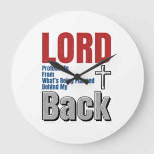 Relógio Grande Camisa Lord Protect Me Christian Faith Design_1