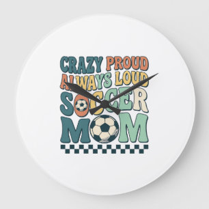 Relógio Grande Camisa Orgulhosamente Alta da Mãe de Futebol Antig