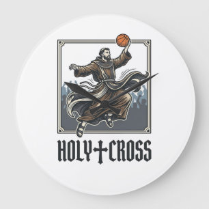 Relógio Grande Camisa Religiosa de Basquete Vintage da Santa Cruz