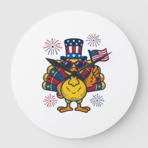 Relógio Grande Camisa Vintage de Fogos de Artifício de Peru Patri