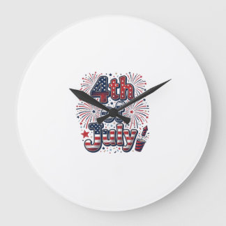 Relógio Grande Camisa Vintage de Fogos de Artifício Patrióticos d
