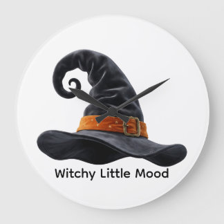 Relógio Grande Camiseta Assustadora de Halloween com Chapéu de Br