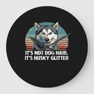 Relógio Grande Camiseta Clássica Brilhante de Cachorro Husky Sibe