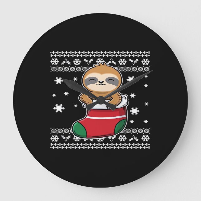Relógio Grande Camiseta Clássica de Natal (Frente)