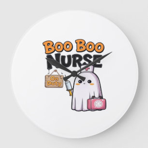 Relógio Grande Camiseta Clássica Enfermeira Boo Boo de Plantão