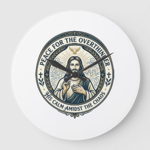 Relógio Grande Camiseta de Afirmações de Saúde Mental de Jesus In