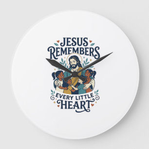 Relógio Grande Camiseta de conforto e cura de aborto Jesus Inspir