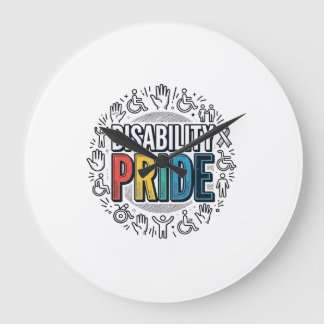 Relógio Grande Camiseta de Conscientização Inclusiva Orgulho da D