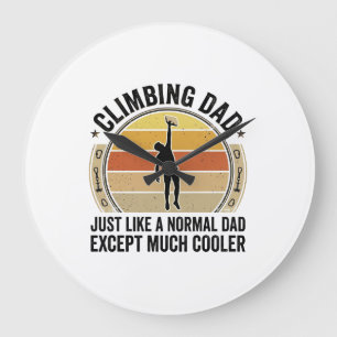 Relógio Grande Camiseta de Escalada Vintage Climbing Dad Design_1