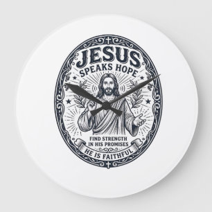 Relógio Grande Camiseta de Inclusão da Comunidade Surda ASL Jesus
