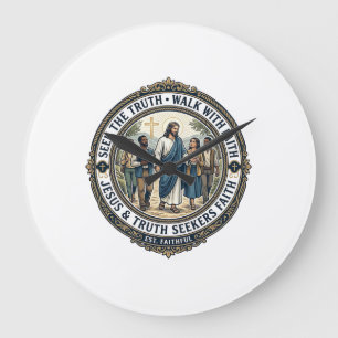 Relógio Grande Camiseta de Teologia de Apologética de Jesus Nerd 