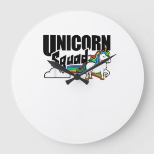 Relógio Grande Camiseta Divertida Amante de Unicórnios Arco-Íris 