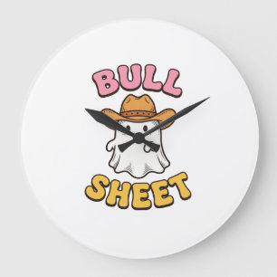 Relógio Grande Camiseta engraçada vintage de cowboy fantasma fofo