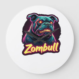 Relógio Grande Camiseta essencial de cachorro zumbi Bulldog Inglê
