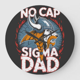 Relógio Grande Camiseta Gráfica do Papai Sigma Viking Sem Cap par