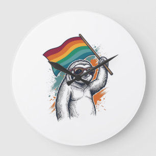 Relógio Grande Camiseta Orgulho Preguiça Gravura Vintage Design_1