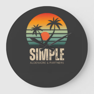 Relógio Grande Camiseta Simple Sunset - Design de vibrações Tropi