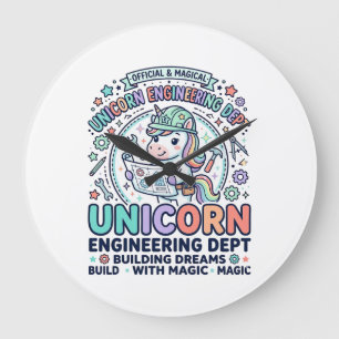 Relógio Grande Camiseta T Unicórnio Engenharia Dept Tipografia Ne