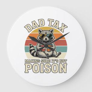 Relógio Grande Camiseta Vintage de Design Engraçado de Papai Tax