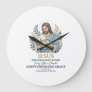 Relógio Grande Camiseta Vintage Mãe Jesus Scrapbooking Memória