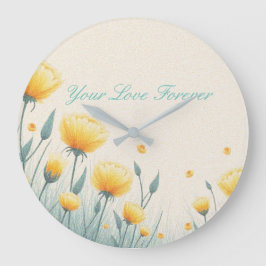 Relógio Grande Campo de amor sem fim