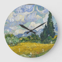 Campo de trigo Van Gogh com ciprestes