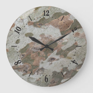 Relógio Grande Camuflagem de árvore planificada parece padrão de 