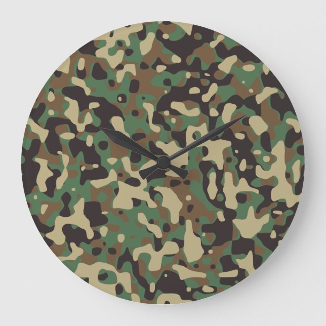 Relógio Grande Camuflagem Florestal (Frente)