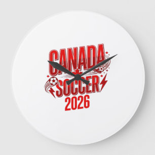 Relógio Grande Canada Soccer 2026 Futebol Negrito Tipografia País