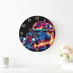 Relógio Grande Canas quentes correndo através de uma paisagem fer