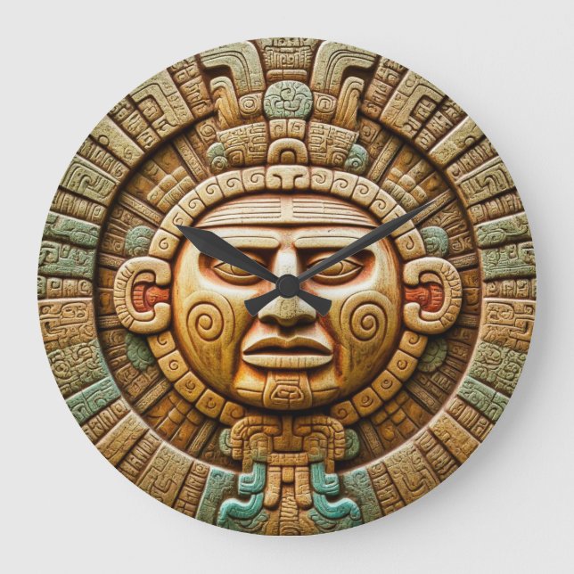 Relógio Grande Cancun Mayan Sun Deus México Viagem (Frente)