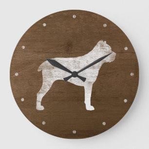 Relógio Grande Cane Corso Silhouette Rustic