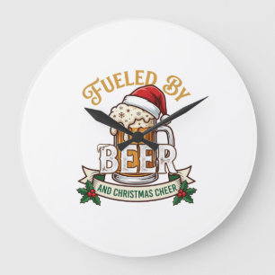 Relógio Grande Caneca de Natal de Cerveja com Combustível Chapéu